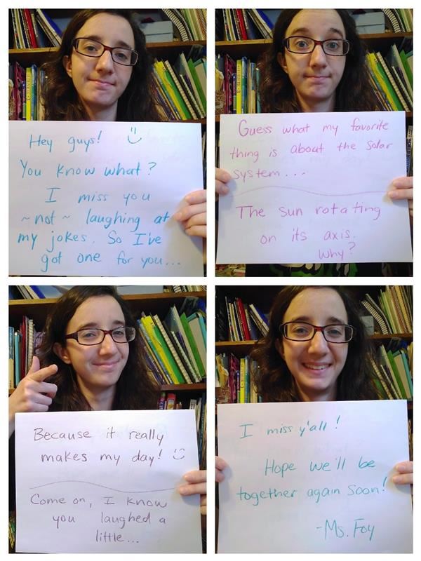 Ms. Foy's Note to Students Ms. Foy's Note to Students